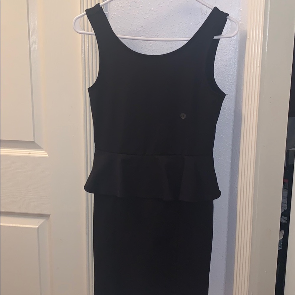 Black peplum Dress
